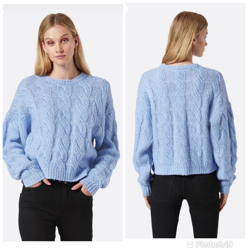 Joie HYANNIS CREWNECK SWEATER in Powder Blue New with Tags! - Picture 2 of 6